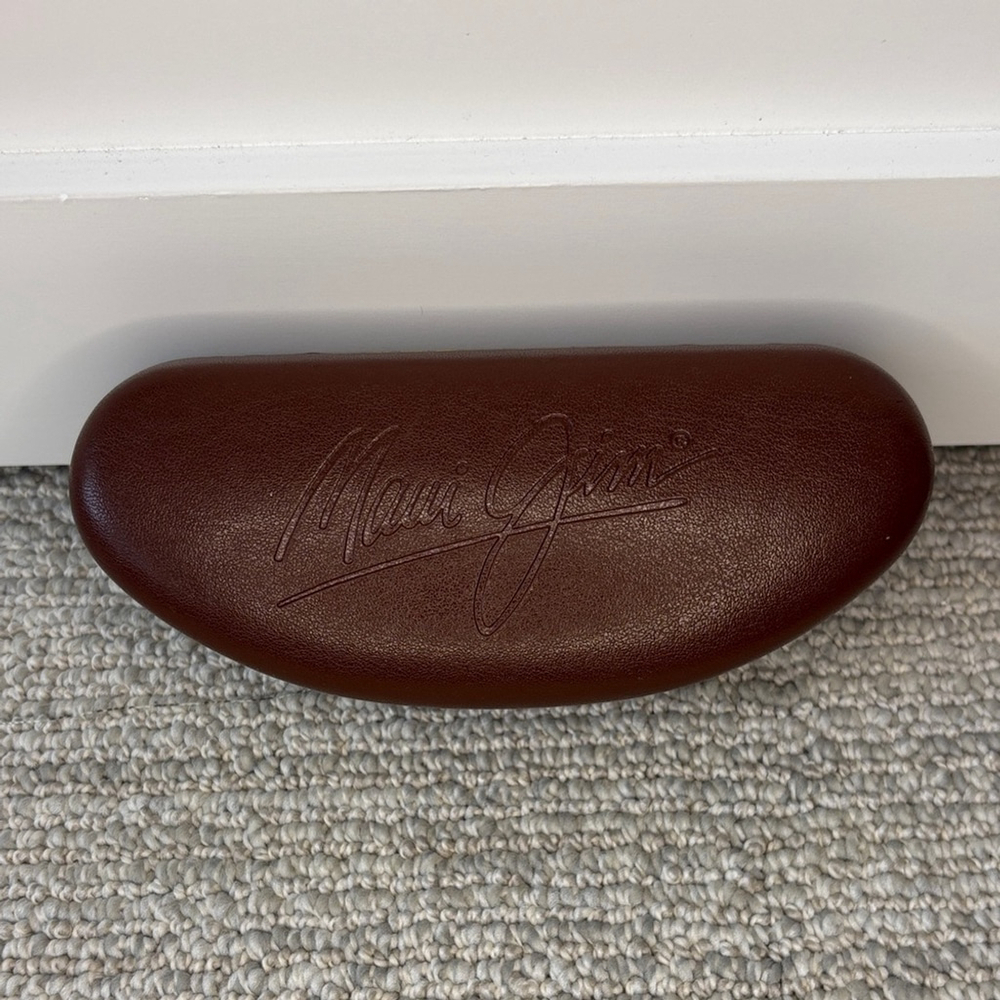 Maui Jim Dark Brown Sunglasses Case hard shell eyeglasses case glass case unisex